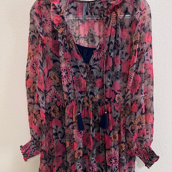 Anthropologie Marais Printed Chiffon Dress - Picture 4 of 6